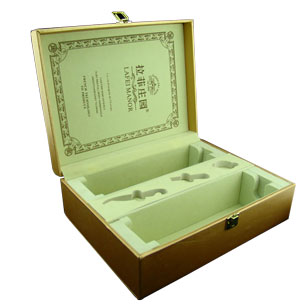 拉菲皮盒红酒包装盒生产设计